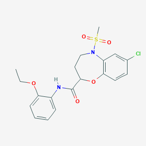 7-chloro-N-(2-ethoxyphenyl)-5-(methylsulfonyl)-2,3,4,5-tetrahydro-1,5-benzoxazepine-2-carboxamide