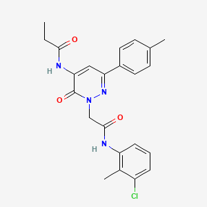 N-[2-{2-[(3-chloro-2-methylphenyl)amino]-2-oxoethyl}-6-(4-methylphenyl)-3-oxo-2,3-dihydropyridazin-4-yl]propanamide