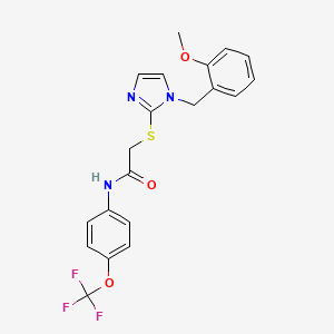 2-((1-(2-methoxybenzyl)-1H-imidazol-2-yl)thio)-N-(4-(trifluoromethoxy)phenyl)acetamide