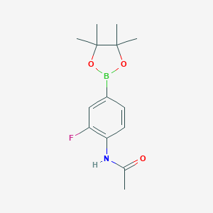 molecular formula C14H19BFNO3 B112384 N-(2-氟-4-(4,4,5,5-四甲基-1,3,2-二氧杂硼烷-2-基)苯基)乙酰胺 CAS No. 269410-27-7