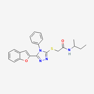 2-{[5-(1-benzofuran-2-yl)-4-phenyl-4H-1,2,4-triazol-3-yl]sulfanyl}-N-(butan-2-yl)acetamide