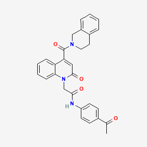 molecular formula C29H25N3O4 B11238462 N-(4-acetylphenyl)-2-[4-(3,4-dihydroisoquinolin-2(1H)-ylcarbonyl)-2-oxoquinolin-1(2H)-yl]acetamide 