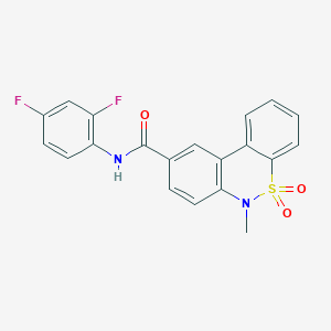 N-(2,4-difluorophenyl)-6-methyl-6H-dibenzo[c,e][1,2]thiazine-9-carboxamide 5,5-dioxide