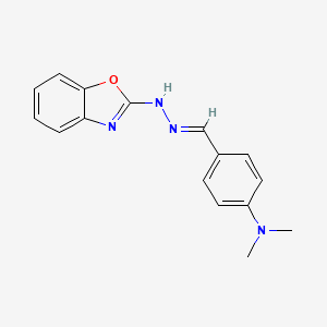 molecular formula C16H16N4O B11238503 4-(Dimethylamino)benzaldehyde 1,3-benzoxazol-2-ylhydrazone 