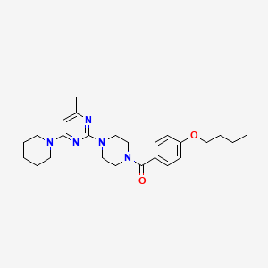 2-[4-(4-Butoxybenzoyl)piperazin-1-YL]-4-methyl-6-(piperidin-1-YL)pyrimidine