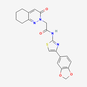 N-[4-(1,3-benzodioxol-5-yl)-1,3-thiazol-2-yl]-2-(3-oxo-5,6,7,8-tetrahydrocinnolin-2(3H)-yl)acetamide