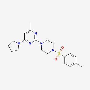 4-Methyl-6-(pyrrolidin-1-yl)-2-(4-tosylpiperazin-1-yl)pyrimidine