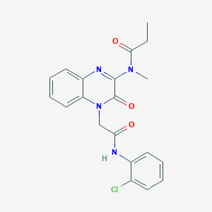 N-(4-{2-[(2-chlorophenyl)amino]-2-oxoethyl}-3-oxo-3,4-dihydroquinoxalin-2-yl)-N-methylpropanamide