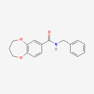 N-benzyl-3,4-dihydro-2H-1,5-benzodioxepine-7-carboxamide