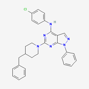 6-(4-benzylpiperidin-1-yl)-N-(4-chlorophenyl)-1-phenyl-1H-pyrazolo[3,4-d]pyrimidin-4-amine