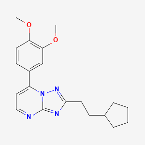 2-(2-Cyclopentylethyl)-7-(3,4-dimethoxyphenyl)[1,2,4]triazolo[1,5-a]pyrimidine