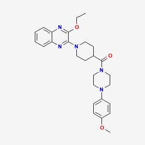 2-Ethoxy-3-{4-[4-(4-methoxyphenyl)piperazine-1-carbonyl]piperidin-1-YL}quinoxaline