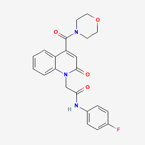 N-(4-fluorophenyl)-2-[4-(morpholin-4-ylcarbonyl)-2-oxoquinolin-1(2H)-yl]acetamide