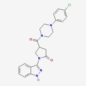 4-{[4-(4-chlorophenyl)piperazin-1-yl]carbonyl}-1-(1H-indazol-3-yl)pyrrolidin-2-one