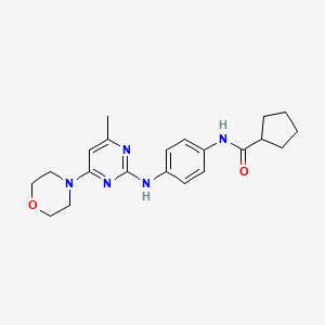 N-(4-((4-methyl-6-morpholinopyrimidin-2-yl)amino)phenyl)cyclopentanecarboxamide