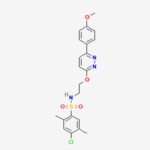 4-chloro-N-(2-((6-(4-methoxyphenyl)pyridazin-3-yl)oxy)ethyl)-2,5-dimethylbenzenesulfonamide