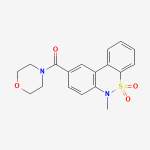 (6-methyl-5,5-dioxido-6H-dibenzo[c,e][1,2]thiazin-9-yl)(morpholin-4-yl)methanone