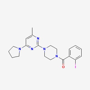 2-[4-(2-Iodobenzoyl)piperazin-1-YL]-4-methyl-6-(pyrrolidin-1-YL)pyrimidine