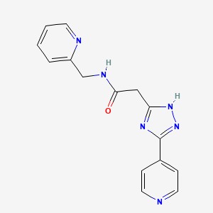 N-(pyridin-2-ylmethyl)-2-[3-(pyridin-4-yl)-1H-1,2,4-triazol-5-yl]acetamide