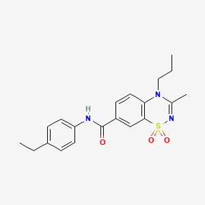 N-(4-ethylphenyl)-3-methyl-4-propyl-4H-1,2,4-benzothiadiazine-7-carboxamide 1,1-dioxide