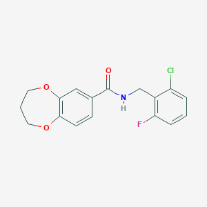 N-(2-chloro-6-fluorobenzyl)-3,4-dihydro-2H-1,5-benzodioxepine-7-carboxamide