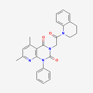 3-[2-(3,4-dihydroquinolin-1(2H)-yl)-2-oxoethyl]-5,7-dimethyl-1-phenylpyrido[2,3-d]pyrimidine-2,4(1H,3H)-dione