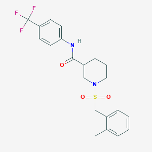 1-[(2-methylbenzyl)sulfonyl]-N-[4-(trifluoromethyl)phenyl]piperidine-3-carboxamide