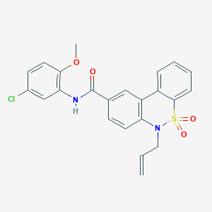 6-allyl-N-(5-chloro-2-methoxyphenyl)-6H-dibenzo[c,e][1,2]thiazine-9-carboxamide 5,5-dioxide