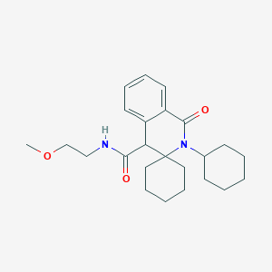 2'-cyclohexyl-N-(2-methoxyethyl)-1'-oxo-1',4'-dihydro-2'H-spiro[cyclohexane-1,3'-isoquinoline]-4'-carboxamide