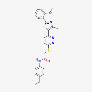 N-(4-ethylphenyl)-2-((6-(2-(2-methoxyphenyl)-4-methylthiazol-5-yl)pyridazin-3-yl)thio)acetamide