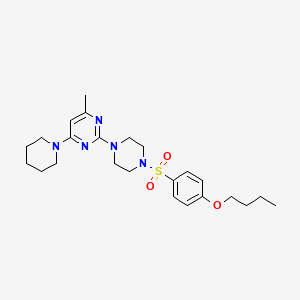 2-[4-(4-Butoxybenzenesulfonyl)piperazin-1-YL]-4-methyl-6-(piperidin-1-YL)pyrimidine