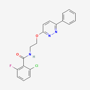 2-chloro-6-fluoro-N-(2-((6-phenylpyridazin-3-yl)oxy)ethyl)benzamide