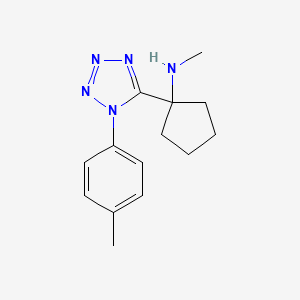 molecular formula C14H19N5 B11238869 N-methyl-1-[1-(4-methylphenyl)-1H-tetrazol-5-yl]cyclopentanamine 