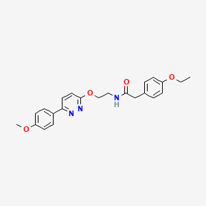 2-(4-ethoxyphenyl)-N-(2-{[6-(4-methoxyphenyl)pyridazin-3-yl]oxy}ethyl)acetamide