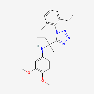 N-{2-[1-(2-ethyl-6-methylphenyl)-1H-tetrazol-5-yl]butan-2-yl}-3,4-dimethoxyaniline