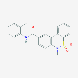 6-methyl-N-(2-methylphenyl)-6H-dibenzo[c,e][1,2]thiazine-9-carboxamide 5,5-dioxide