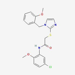 N-(5-chloro-2-methoxyphenyl)-2-({1-[(2-methoxyphenyl)methyl]-1H-imidazol-2-yl}sulfanyl)acetamide