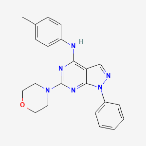 (4-Methylphenyl)(6-morpholin-4-yl-1-phenylpyrazolo[4,5-e]pyrimidin-4-yl)amine