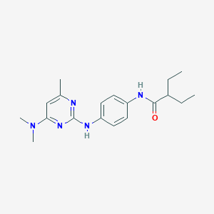 molecular formula C19H27N5O B11238919 N-(4-{[4-(dimethylamino)-6-methylpyrimidin-2-yl]amino}phenyl)-2-ethylbutanamide 