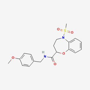 N-(4-methoxybenzyl)-5-(methylsulfonyl)-2,3,4,5-tetrahydro-1,5-benzoxazepine-2-carboxamide