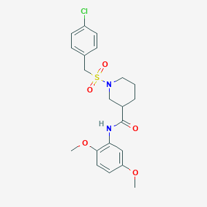 1-[(4-chlorobenzyl)sulfonyl]-N-(2,5-dimethoxyphenyl)piperidine-3-carboxamide