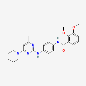 molecular formula C25H29N5O3 B11238955 2,3-Dimethoxy-N-(4-{[4-methyl-6-(piperidin-1-YL)pyrimidin-2-YL]amino}phenyl)benzamide 