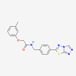 2-(3-methylphenoxy)-N-[4-([1,2,4]triazolo[3,4-b][1,3,4]thiadiazol-6-yl)benzyl]acetamide