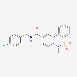 N-(4-chlorobenzyl)-6-methyl-6H-dibenzo[c,e][1,2]thiazine-9-carboxamide 5,5-dioxide