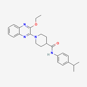 molecular formula C25H30N4O2 B11239004 1-(3-ethoxyquinoxalin-2-yl)-N-[4-(propan-2-yl)phenyl]piperidine-4-carboxamide 