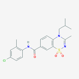 N-(4-chloro-2-methylphenyl)-4-isobutyl-3-methyl-4H-1,2,4-benzothiadiazine-7-carboxamide 1,1-dioxide