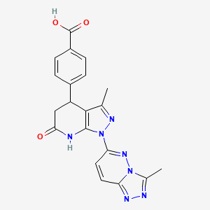 4-[6-hydroxy-3-methyl-1-(3-methyl[1,2,4]triazolo[4,3-b]pyridazin-6-yl)-4,5-dihydro-1H-pyrazolo[3,4-b]pyridin-4-yl]benzoic acid