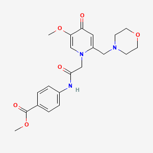 methyl 4-(2-(5-methoxy-2-(morpholinomethyl)-4-oxopyridin-1(4H)-yl)acetamido)benzoate