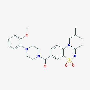 [4-(2-methoxyphenyl)piperazin-1-yl][3-methyl-4-(2-methylpropyl)-1,1-dioxido-4H-1,2,4-benzothiadiazin-7-yl]methanone