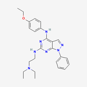 N~6~-[2-(diethylamino)ethyl]-N~4~-(4-ethoxyphenyl)-1-phenyl-1H-pyrazolo[3,4-d]pyrimidine-4,6-diamine